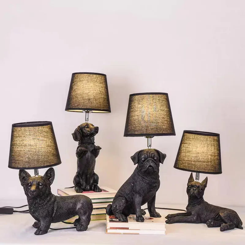 Schattige Puppy Paddenstoel Lamp - Saibh Mccoys