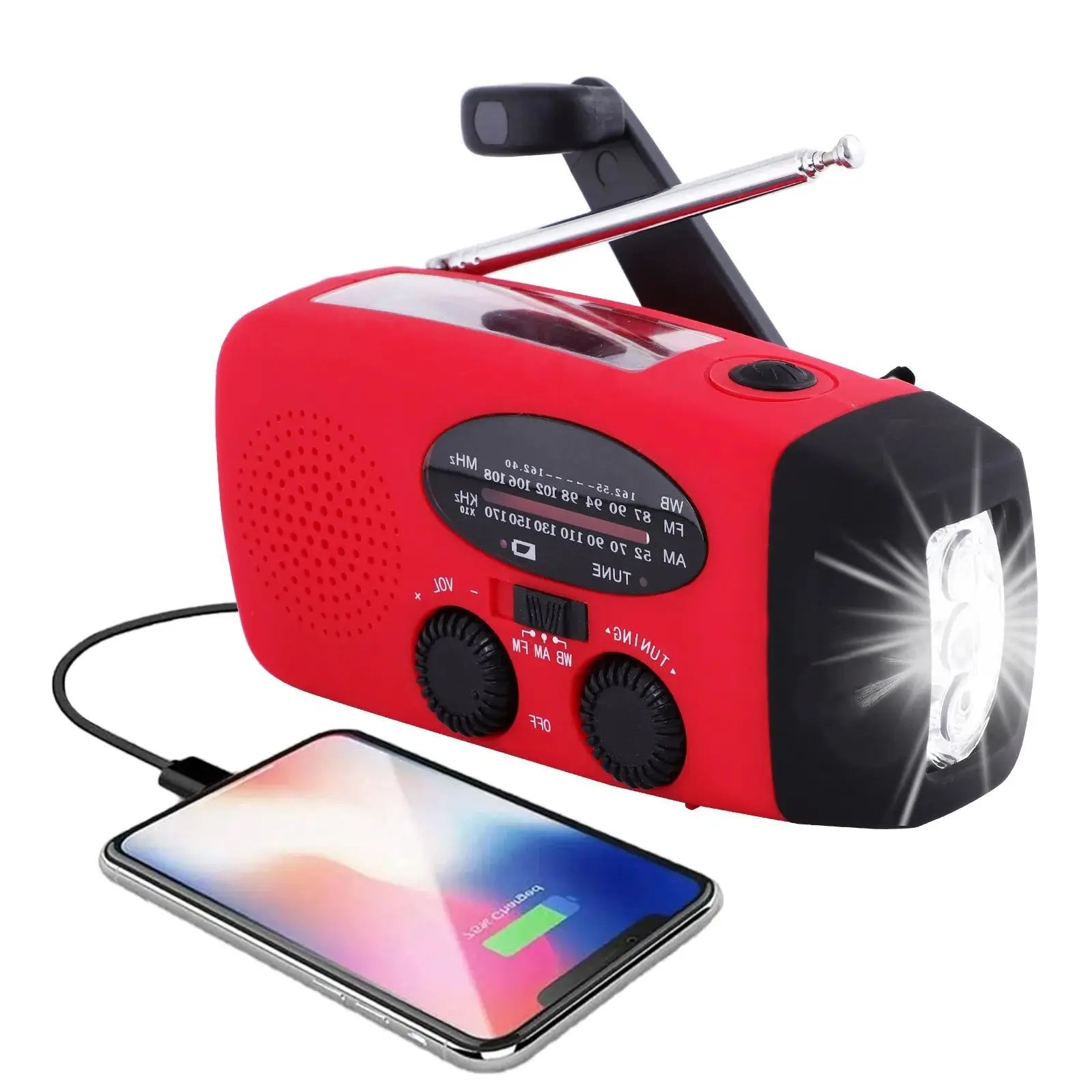 Radialight | Multifunctionele Solar Handkrukradio | Noodradio met LED-zaklamp en Powerbank