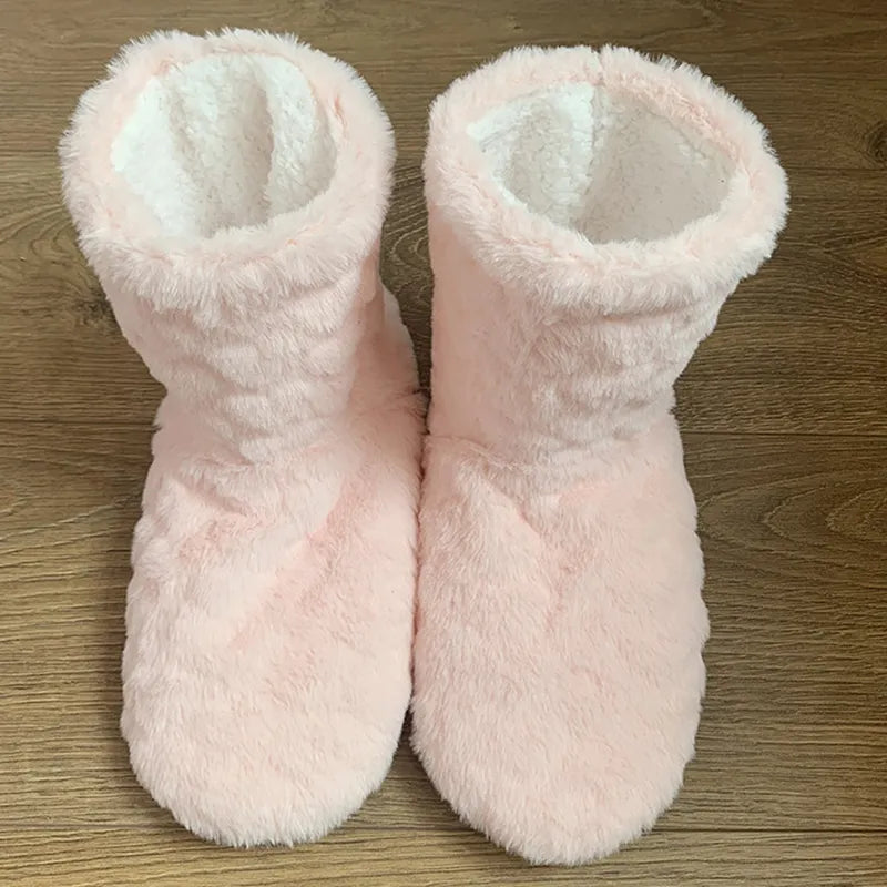 Hoge knusse teddy pantoffels  | Warm en zacht - Bary