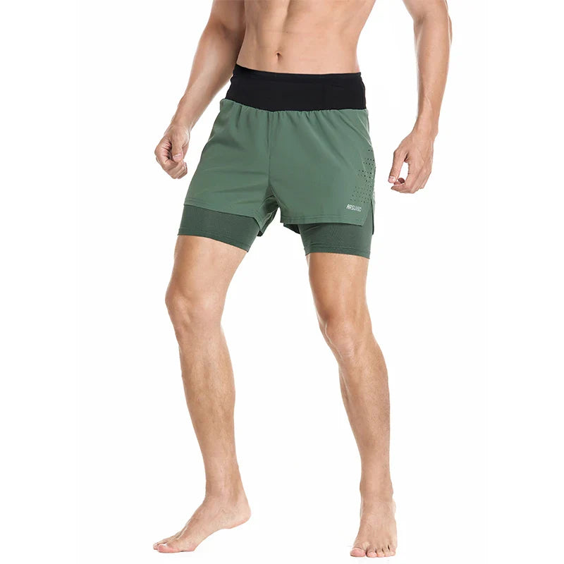 Heren Sportshorts met Mesh Pockets Rondom | Reflecterende Elementen en Ademend Materiaal voor Hardlopen en Training - Gern