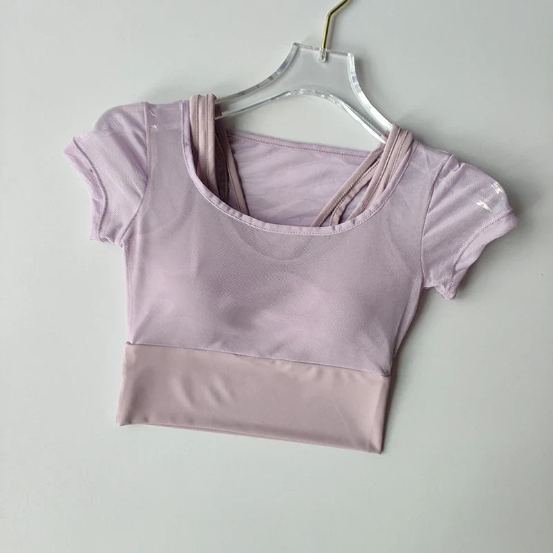 Dames Gewatteerde Yoga & Pilates Top | Ademend, Sneldrogend & Ondersteunend - Farah