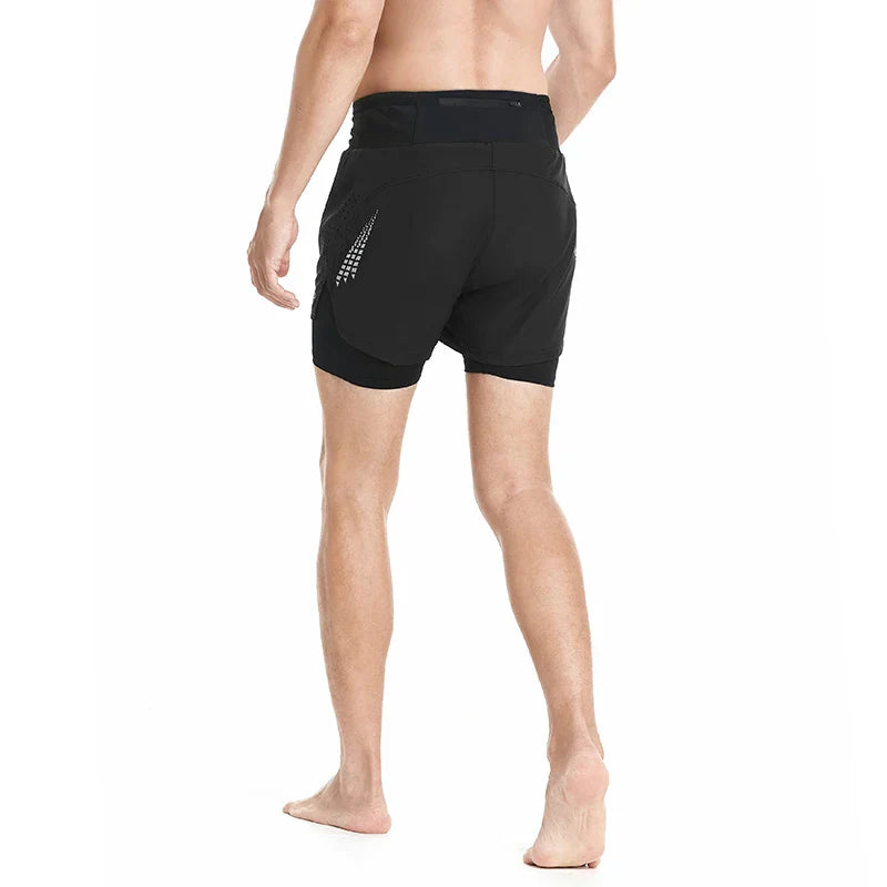 Heren Sportshorts met Mesh Pockets Rondom | Reflecterende Elementen en Ademend Materiaal voor Hardlopen en Training - Gern