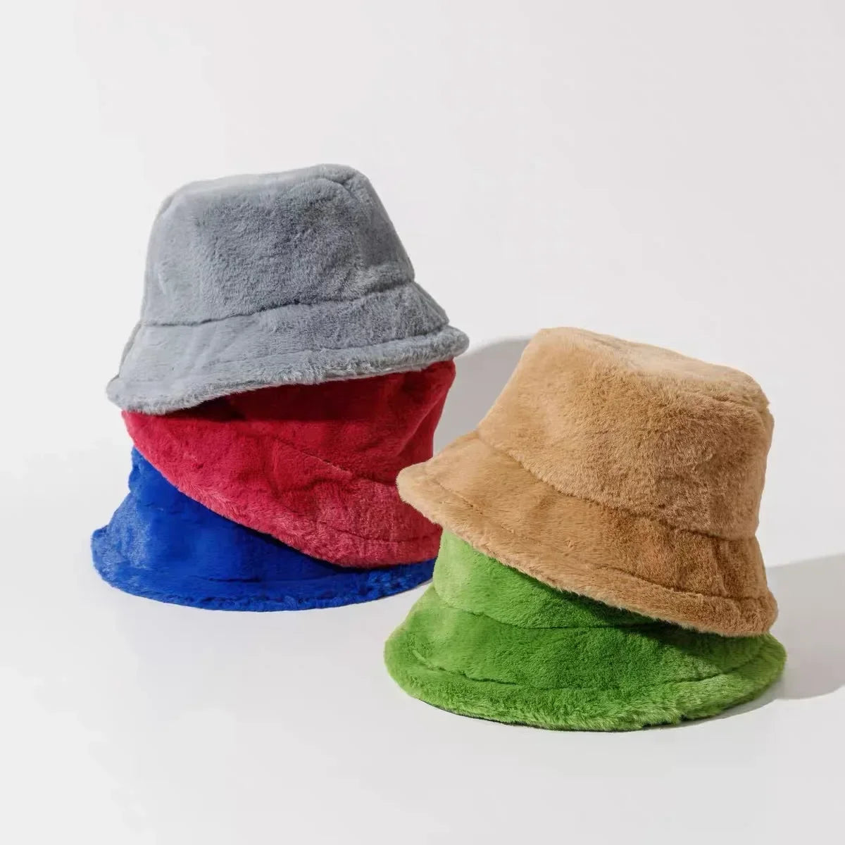 Dikke Herfst Panama Konijnenbont Bucket Hat voor vrouwen - Acen