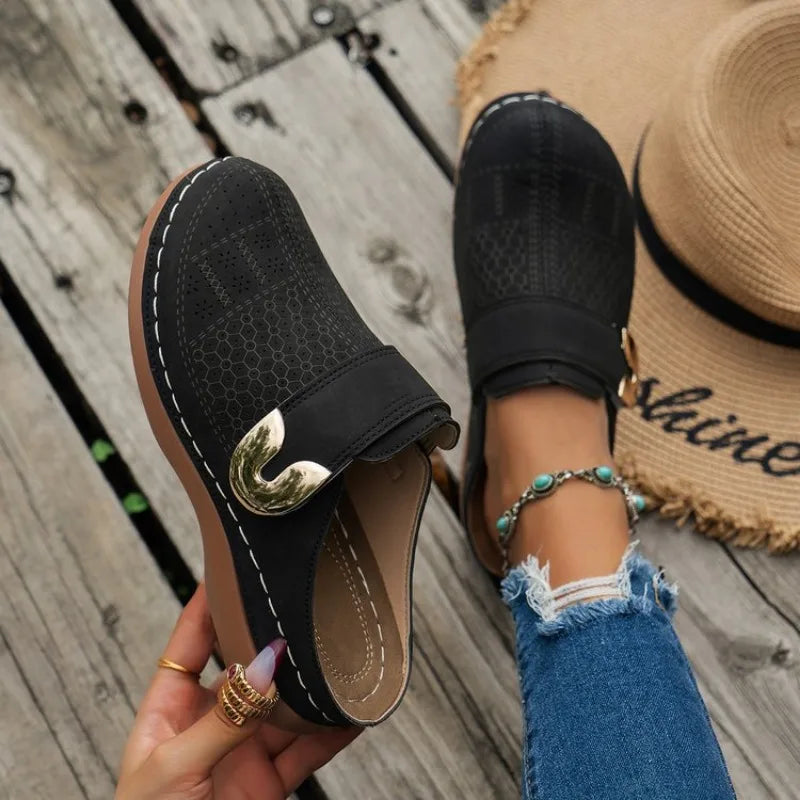 Dames Slip-On Platform Slippers | Stijlvol, Comfortabel & Anti-Slip voor Buiten - Ancelor