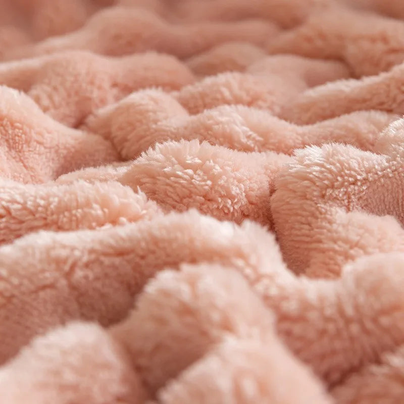 Coral Beds Bubbelvormige fleece flanellen dekens - Pedsy