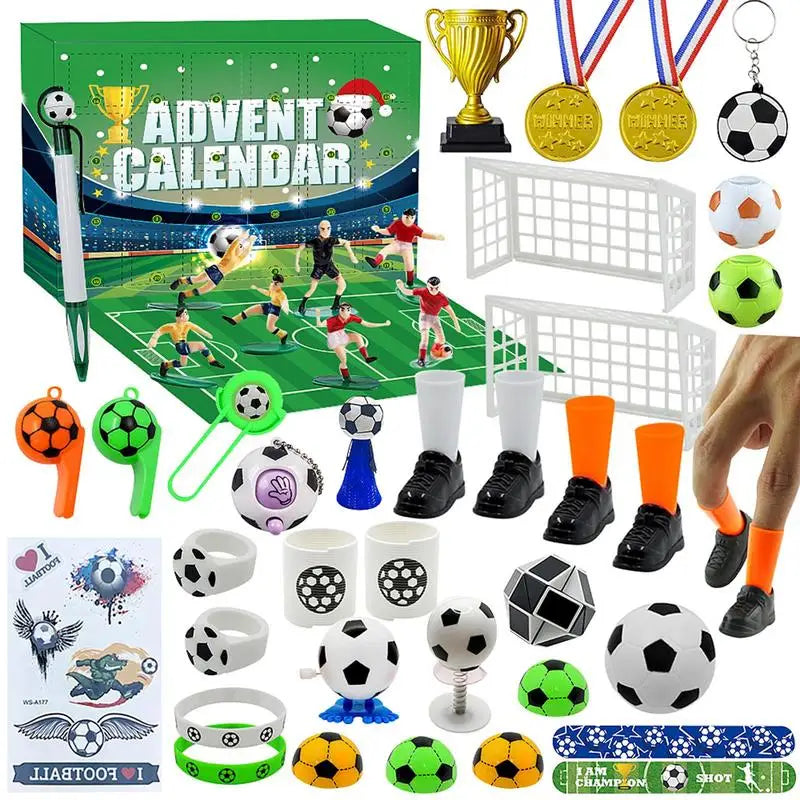 Voetbalthema Kerst Adventskalender | Bouwstenen Aftellen voor Kinderen - GoalScore