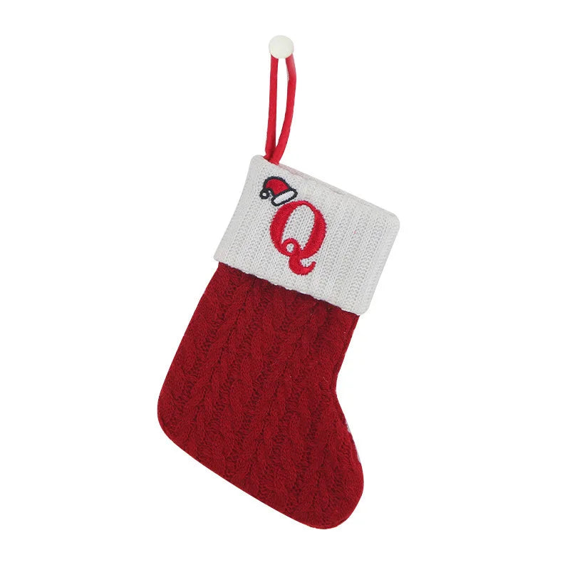 Ornamenten Kerstboom Alfabet | Gebreide Sokken Decor | Kerst decoratie - KnitSocks