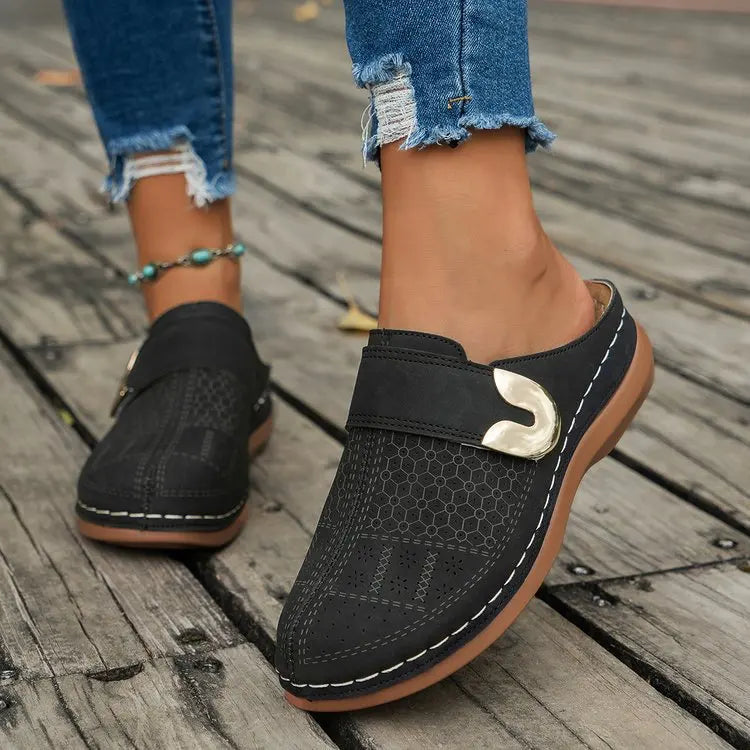 Dames Slip-On Platform Slippers | Stijlvol, Comfortabel & Anti-Slip voor Buiten - Ancelor