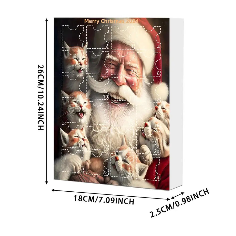 Schattige kat Kerst Adventskalender | Aftelkalender kat  | Grappige muurdecoratie voor kerstfeest - Kander