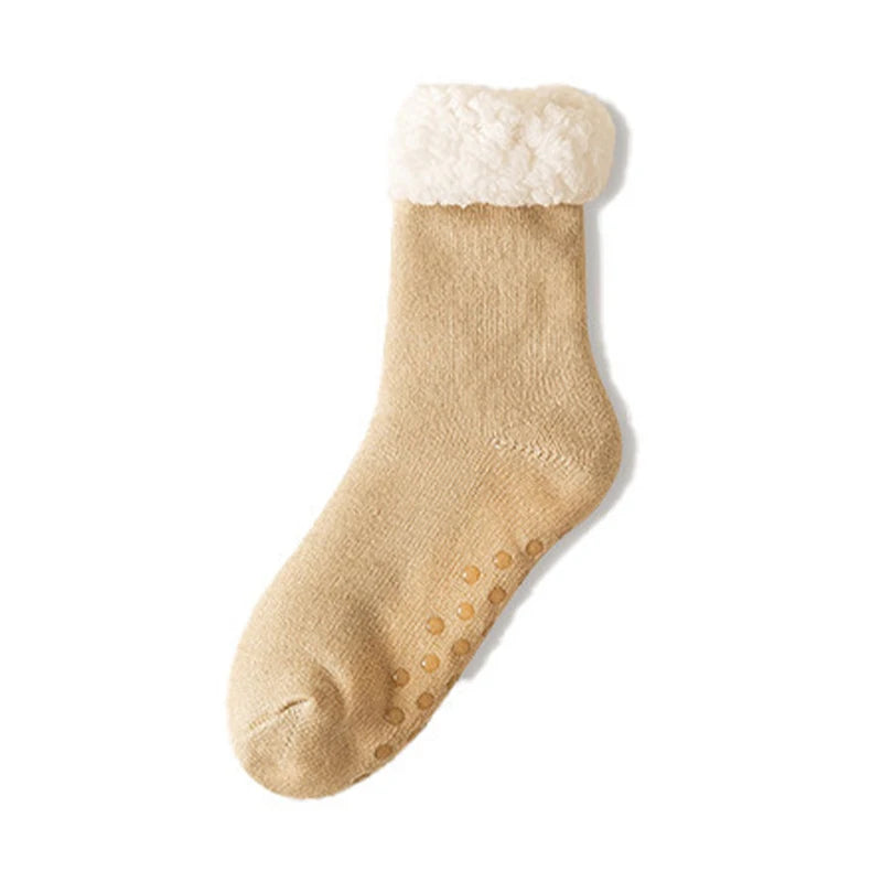 Winter Kerstmis Pluche Mannen Sokken | Comfy Warme Midden Buis Sok | Warme Verdikte Pluche Gevoerde Pantoffel Sokken - Bennett