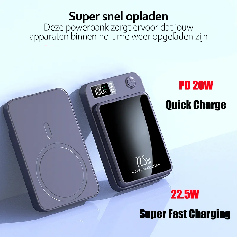 PowerMag - Draadloze magnetische powerbank