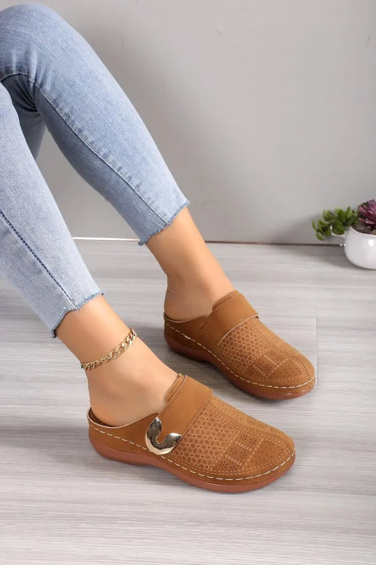 Dames Slip-On Platform Slippers | Stijlvol, Comfortabel & Anti-Slip voor Buiten - Ancelor