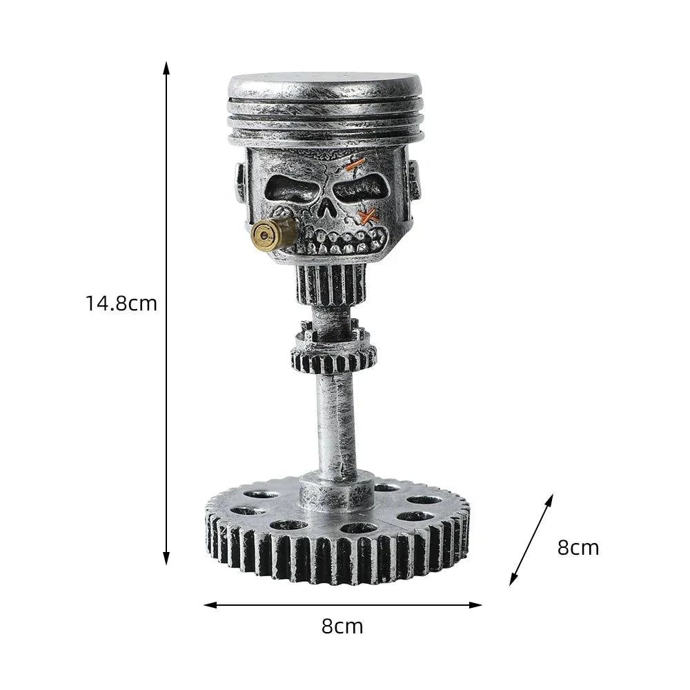 Herfst decoratie | Mechanische Punk Hars Beeldje | Schedel Sculptuur |  - CarvPunk