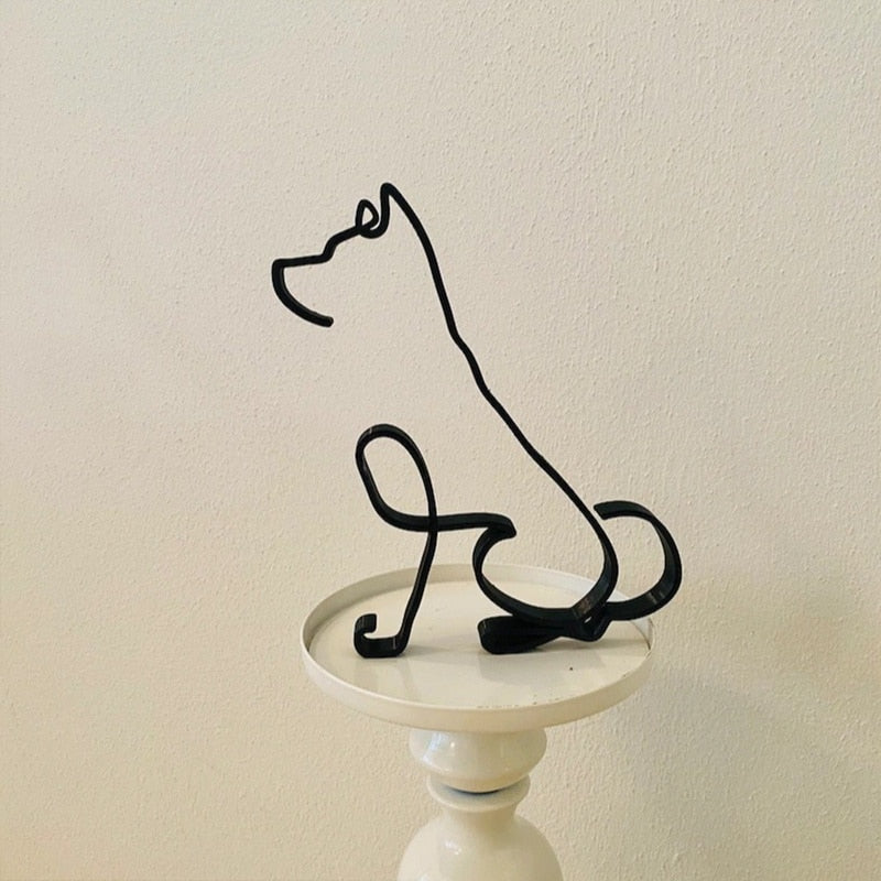 Minimalistische Hond Kunst Sculptuur - Ruff