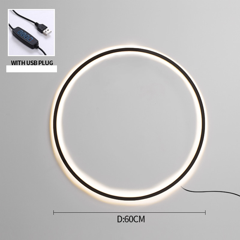 Moderne minimalistische ring LED wandlamp Luna - Luke