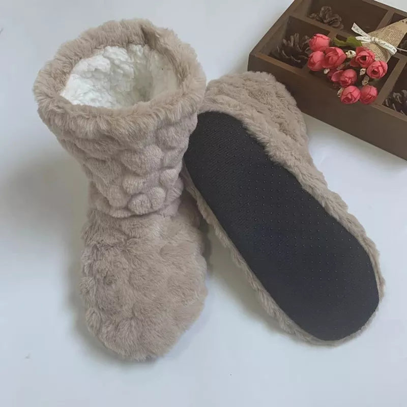 Hoge knusse teddy pantoffels  | Warm en zacht - Bary