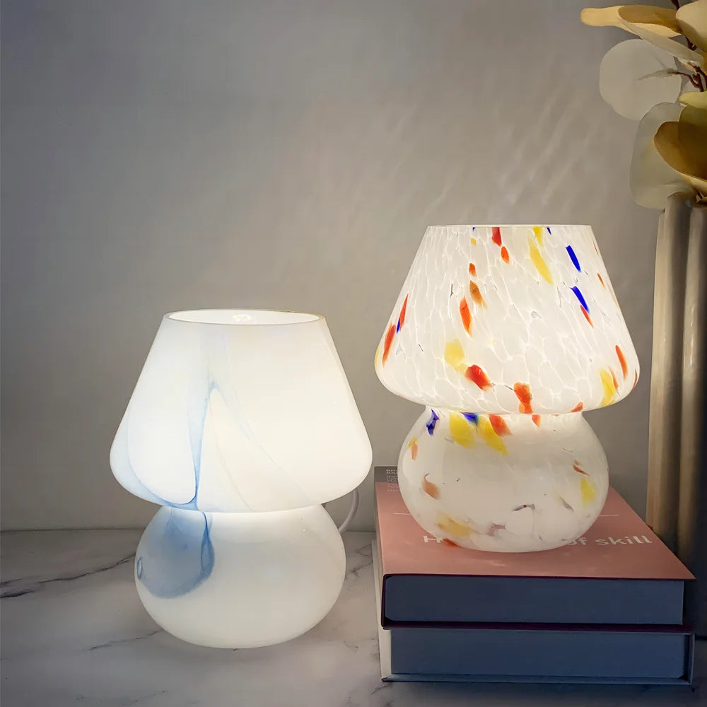 Esthetische glazen paddestoel lamp - Hunk