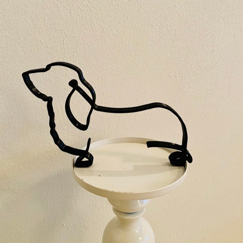 Minimalistische Hond Kunst Sculptuur - Ruff