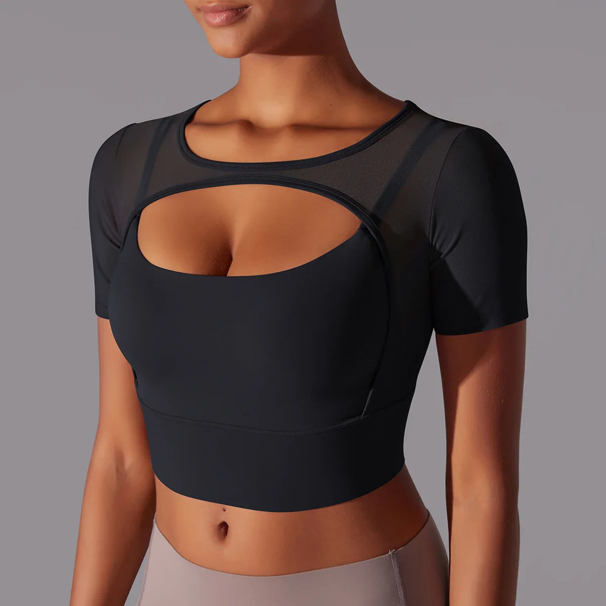 Dames Mesh Yoga Shirt | Sneldrogend Sportshirt voor Gym, Hardlopen & Fitness - Jamina