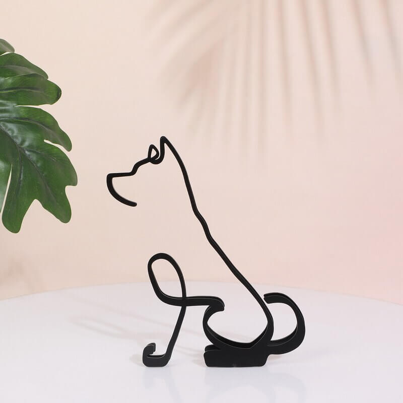 Minimalistische Hond Kunst Sculptuur - Ruff