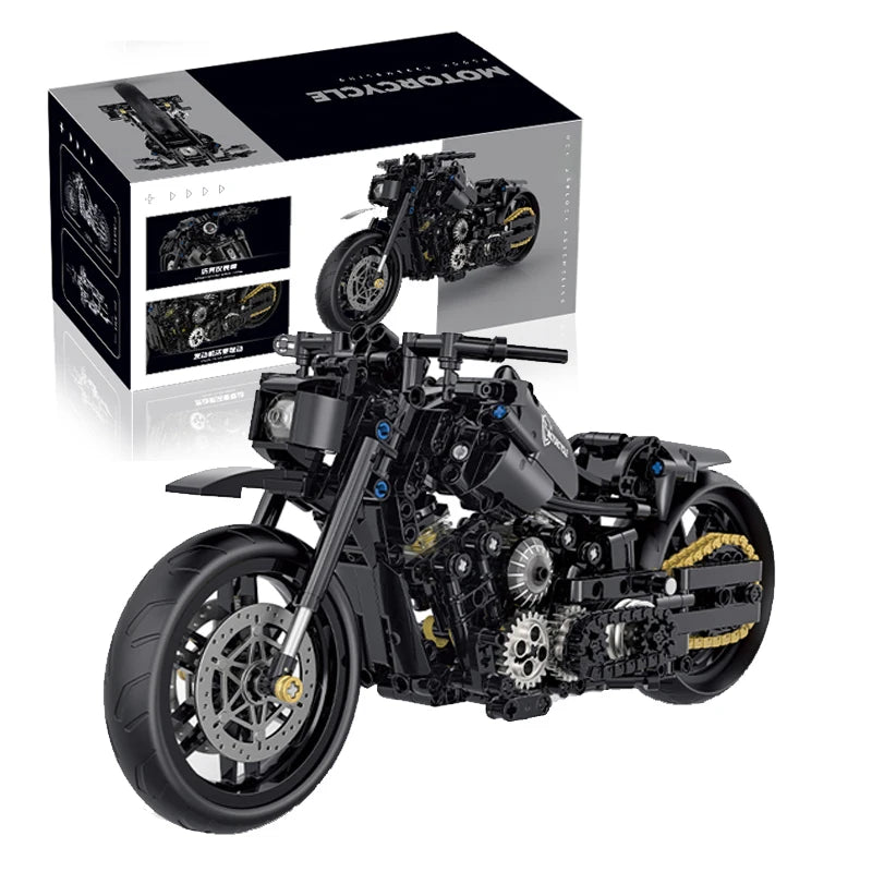 Classic Motorfiets Bouwmodel Kit | Maak Je Eigen Moto Road Racer | Perfect Cadeau voor Kinderen en Volwassenen - MotoBuilder