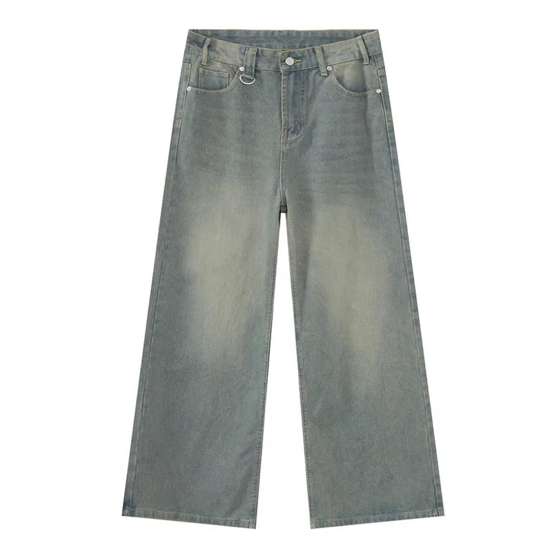 Heren Vintage Baggy Denim Broek | Wijde Pijpen & Koreaanse Streetwear Stijl - Jarson