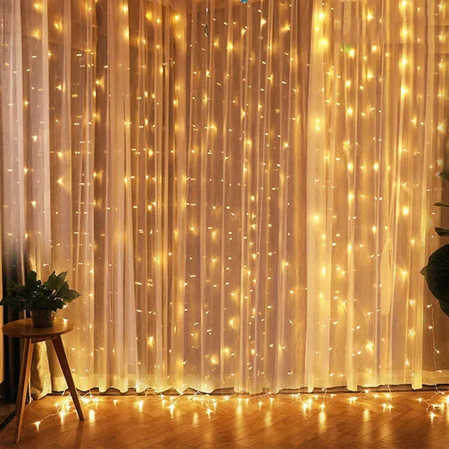 LED Kerst Fairy String Lights met afstandsbediening | USB-aangedreven Festoon slinger gordijn | kerstverlichting decor voor thuis - Gartain