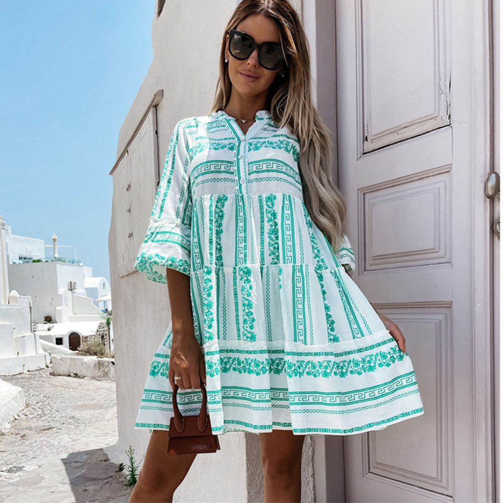 Boho Ruffle Jurk | Luchtig, Vrolijk en Perfect voor Zomerpret - Herietta