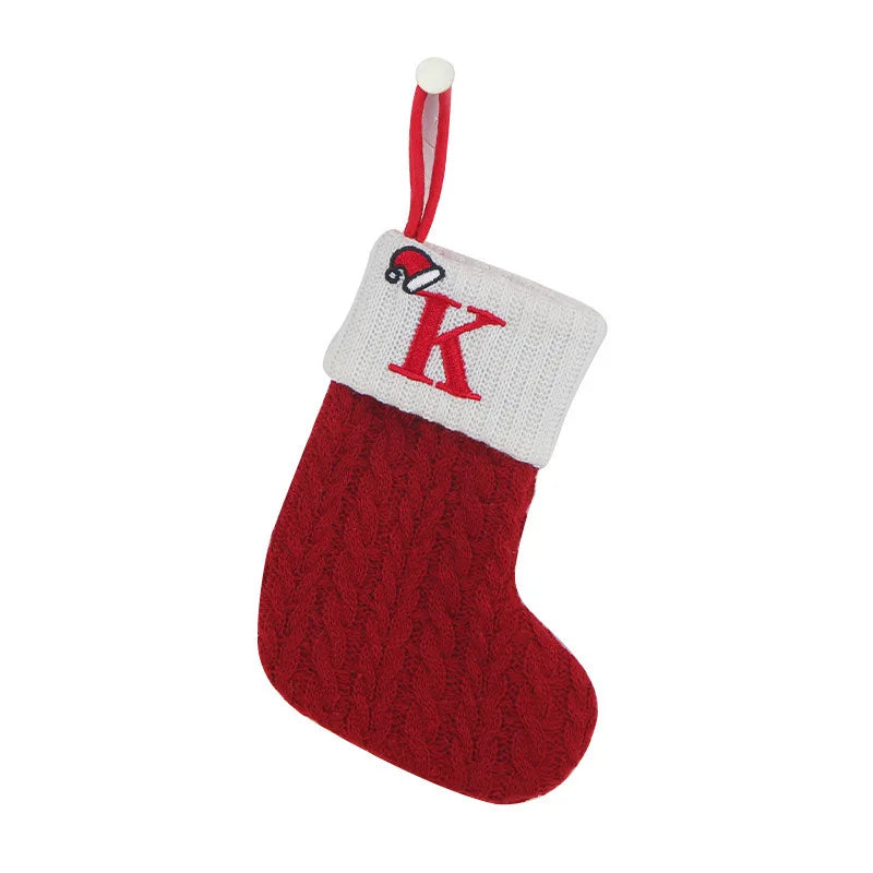 Ornamenten Kerstboom Alfabet | Gebreide Sokken Decor | Kerst decoratie - KnitSocks