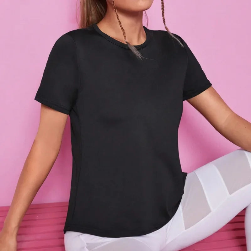 Dames Naadloos Yoga Shirt – Ademend, Kort Sportshirt voor Gym & Training - Zoppi