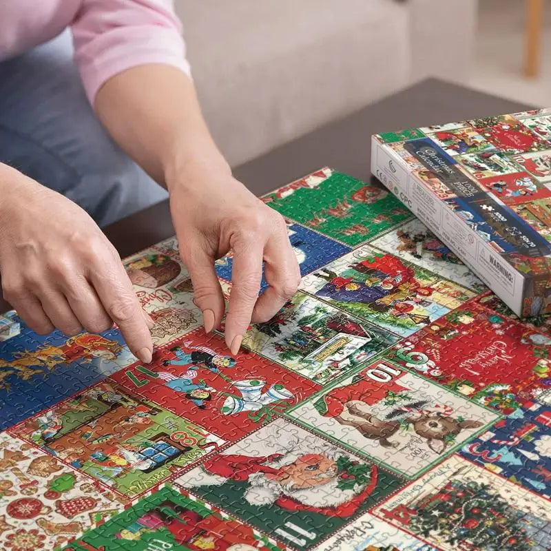 Kerst Puzzel 24 Dagen Advent Kalender | Aftelkalender Legpuzzels Verrassing Kerst Cadeau Kalender - Margen