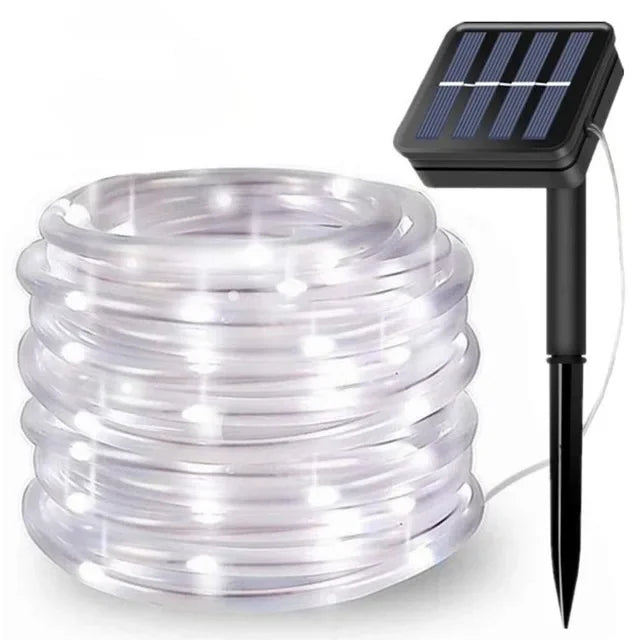 Waterdichte Zonne-Energie LED Slingerlicht | 300 LED Lichtsnoer voor Buiten Kerstmis, Tuin, Hek, & Pad Decoratie - StripYard