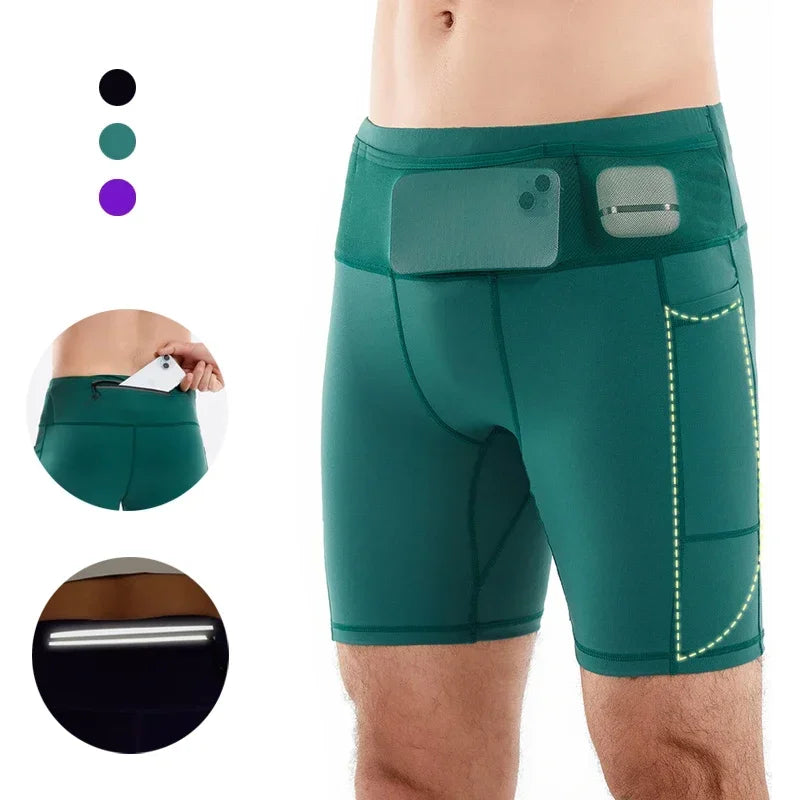 Compressieshorts voor Mannen met 6 Zakken | Sneldrogend voor Hardlopen & Fitness - Govert