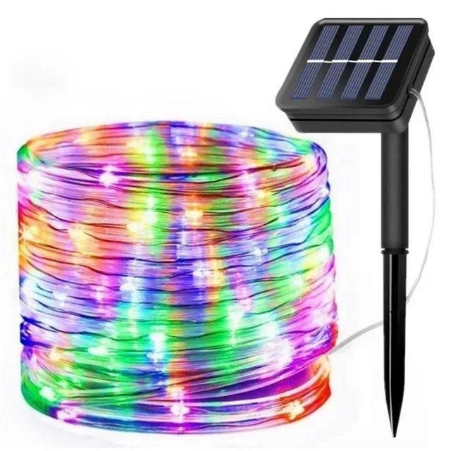 Waterdichte Zonne-Energie LED Slingerlicht | 300 LED Lichtsnoer voor Buiten Kerstmis, Tuin, Hek, & Pad Decoratie - StripYard