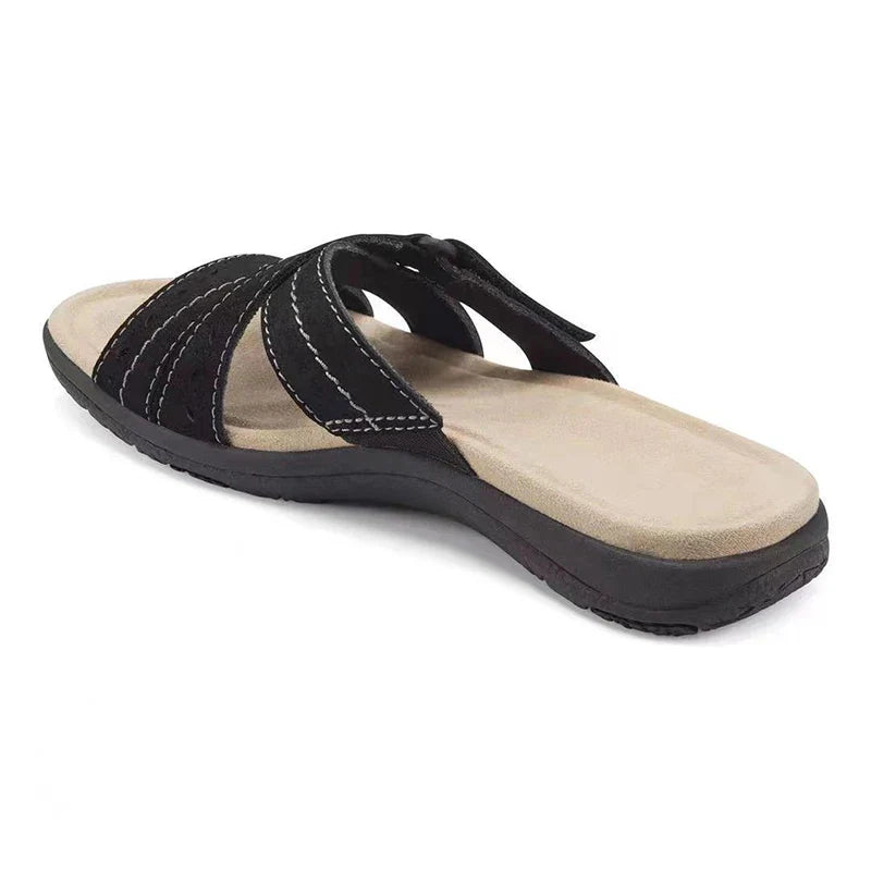 Modieuze Ronde Teen Sandalen voor Dames met Verstelbare Klittenbandsluiting | Comfort en Veelzijdige Stijl - Deorsa