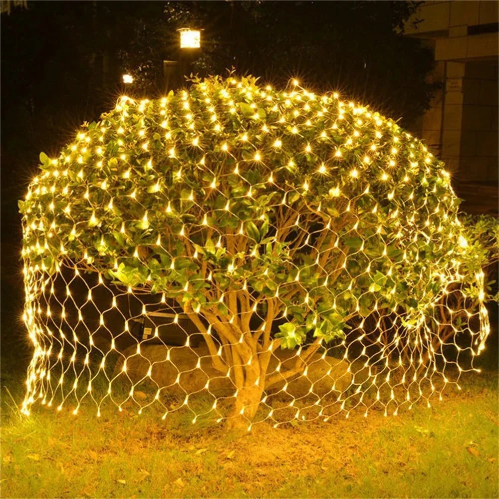 magisch winter LED verlichting | waterdichte Net Mesh LED verlichting | LED String kerst Fairy gordijn lichten - Gavrila