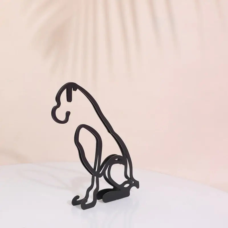 Minimalistische Hond Kunst Sculptuur - Ruff