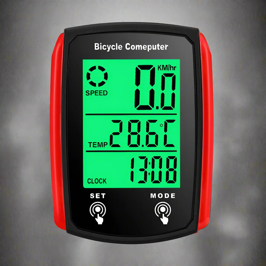 LCD Digitale Cycling Snelheidsmeter met Achtergrondverlichting - Wirmeter