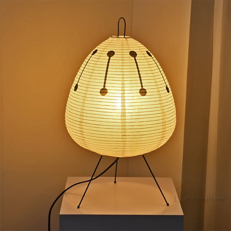 Japanse Wabi-Sabi Tafellamp | Elegante Rijstpapieren Lamp | Zen-Inspiratie voor Slaapkamerinrichting - Akari