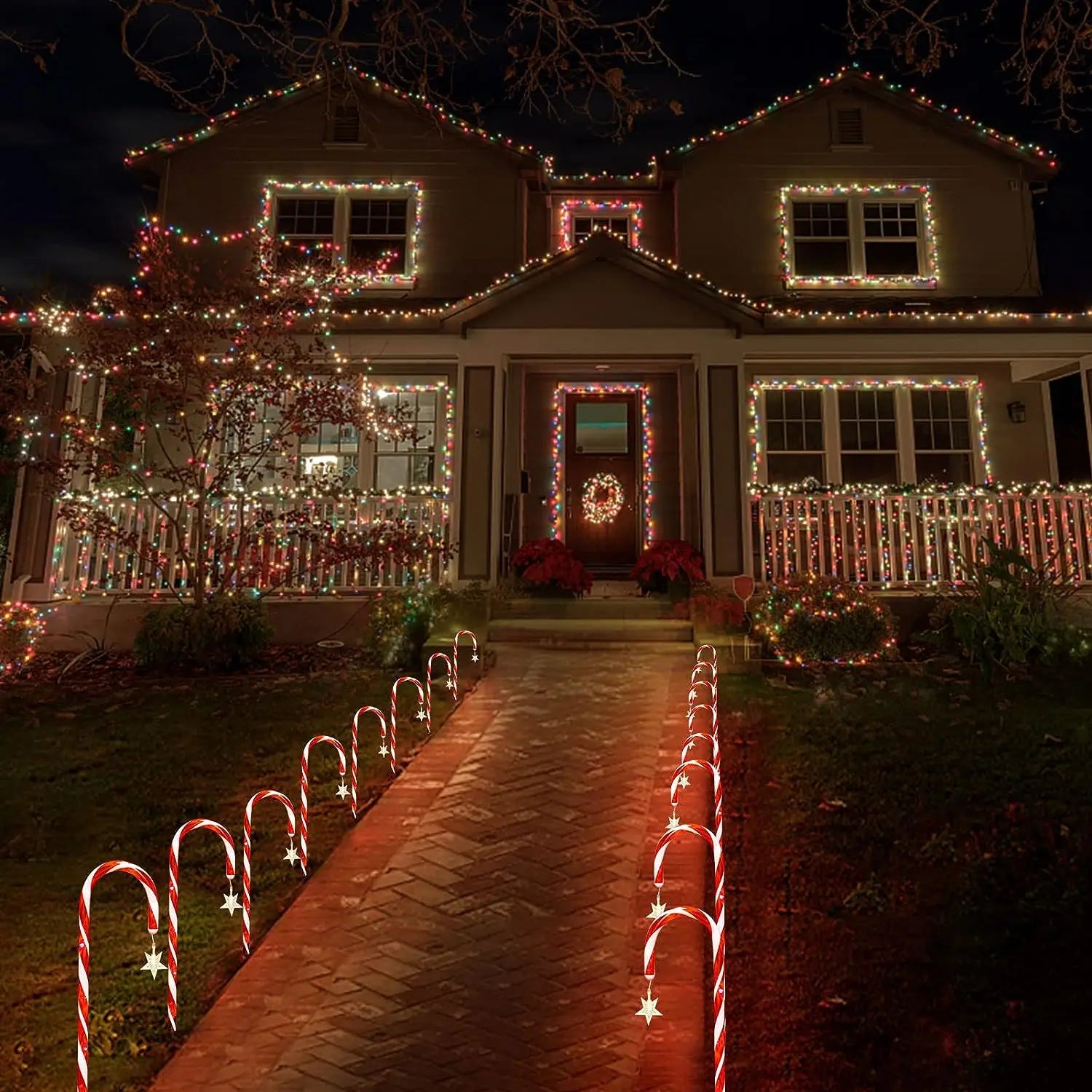 Zonne-Energie Cane Candy Grondverlichting | Buiten Waterdichte Kerst Tuin Landschapsdecoratie - CaneLand