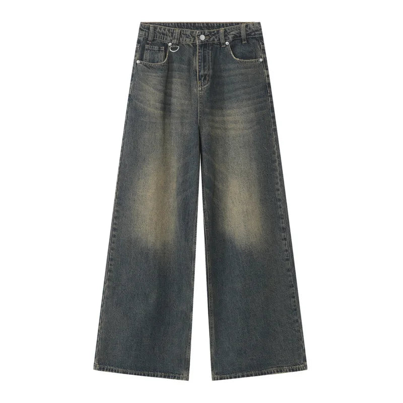 Heren Vintage Baggy Denim Broek | Wijde Pijpen & Koreaanse Streetwear Stijl - Jarson