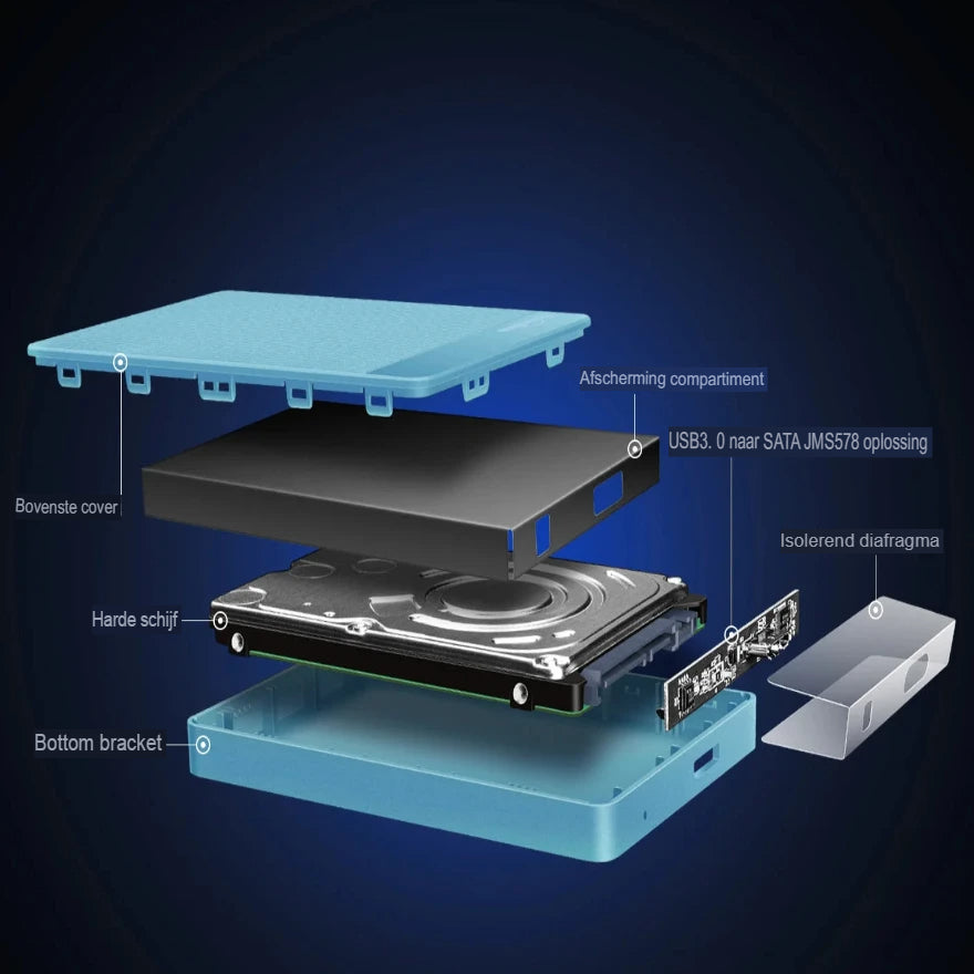 HD2510 draagbare externe harde schijf, externe opslag met hoge capaciteit | opslag compatibel voor desktop -  Arend