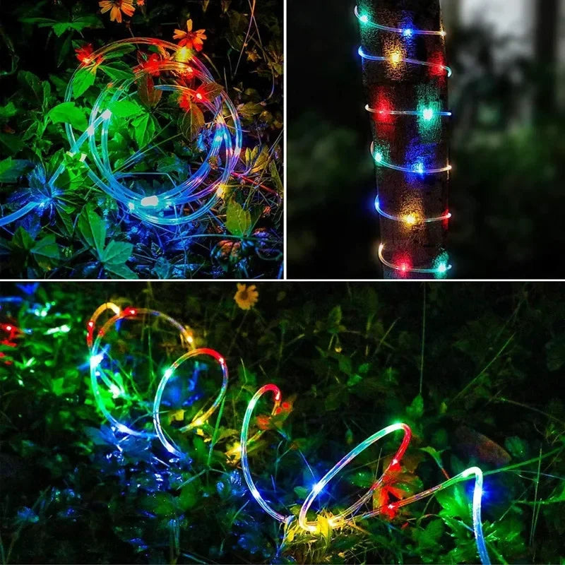 Waterdichte Zonne-Energie LED Slingerlicht | 300 LED Lichtsnoer voor Buiten Kerstmis, Tuin, Hek, & Pad Decoratie - StripYard