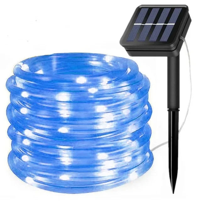 Waterdichte Zonne-Energie LED Slingerlicht | 300 LED Lichtsnoer voor Buiten Kerstmis, Tuin, Hek, & Pad Decoratie - StripYard