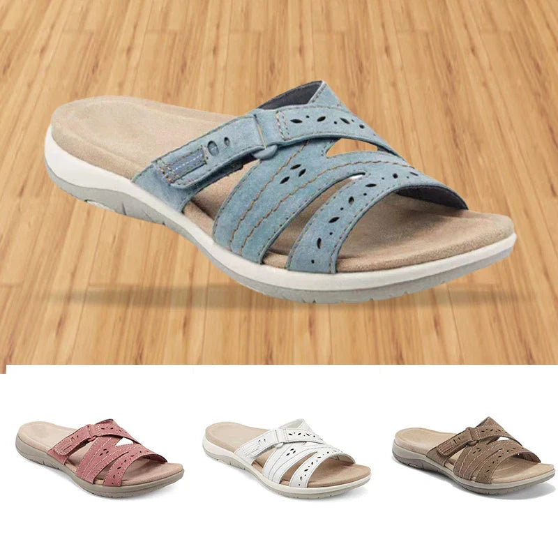 Modieuze Ronde Teen Sandalen voor Dames met Verstelbare Klittenbandsluiting | Comfort en Veelzijdige Stijl - Deorsa