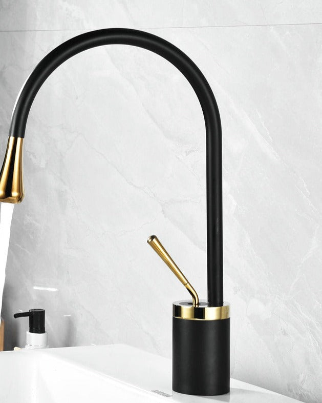 Onyx - Wastafelkraan druppel stijl badkamer draaibare waterval kranen