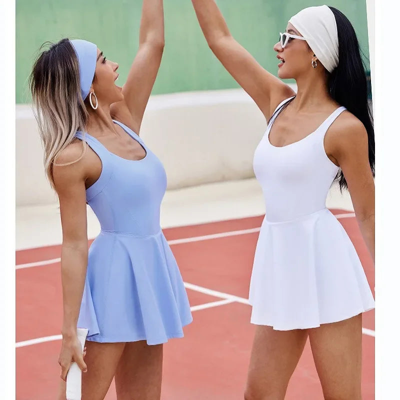 Dames Tennis & Golf Eendelig Skort Jumpsuit | Strak & Sportief - Harquin