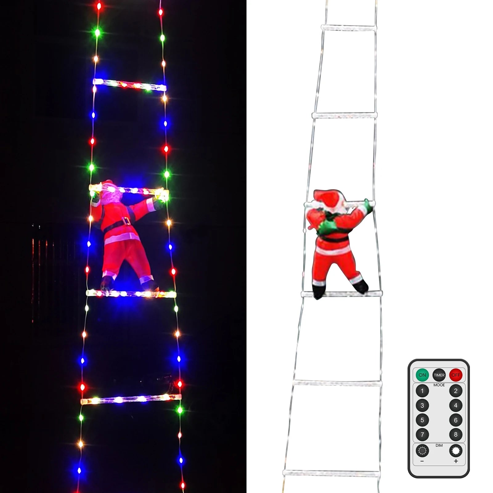 LED Ladder verlichting met afstandsbediening van de kerstman | buiten raam LED String verlichting | USB tuin opknoping kerstverlichting - Ermen