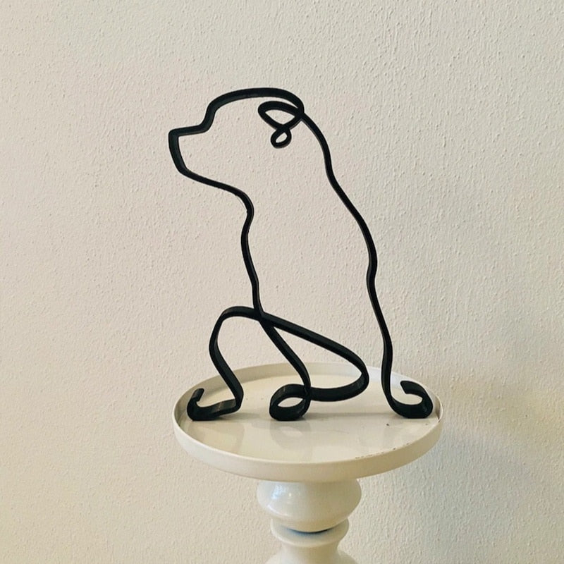 Minimalistische Hond Kunst Sculptuur - Ruff