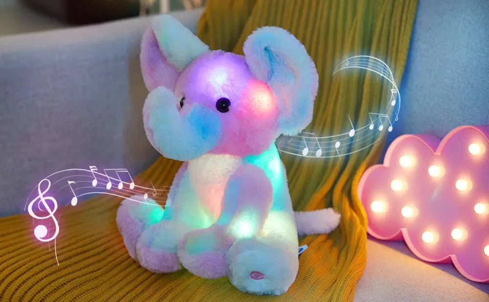 Schattig Regenboog Olifant Pluche Speelgoed - Glowsker